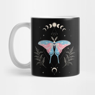 Transgender Luna Moth Celestial Cottagecore LGBT Pride Flag Mug
